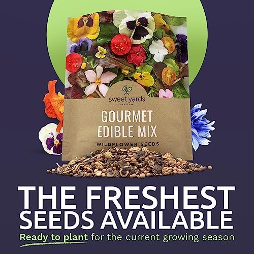 Wildflower Seeds Edible Flowers Mix - 1 Ounce Over 7,000 Open Pollinated Annual and Perennial Seeds - Image 2