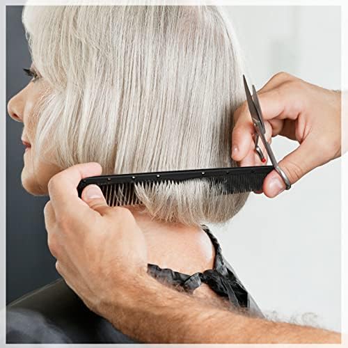 Leinuosen 12 Pcs Carbon Fine Cutting Comb for Salon Hairdressing, Heat Resistant Barber Comb (Black) - Image 6