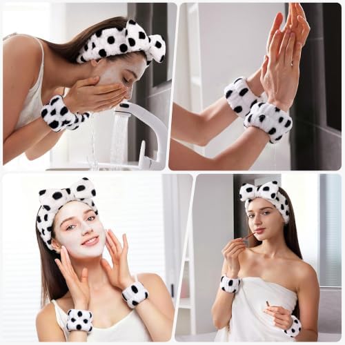 Ztomine Headbands for Women - Spa Headband and Wristband Set - Headband for Washing Face,Facial Mask,Makeup and Skin Care,Gifts for Women and Teen Girl Gifts Trendy Stuff - Image 3