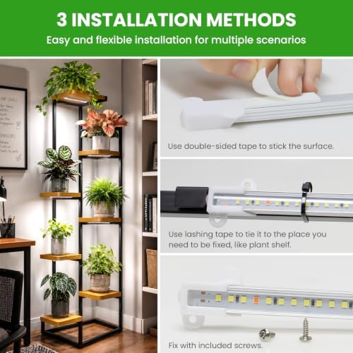 8in Grow Light Strip for Indoor Plants, Full Spectrum 4-Bar 2 Pack - Image 6