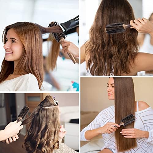 Round Brush for Blow Drying, LORSEX Boar Bristle Hair brush for Women Men, Round Hairbrush for Add Shine/Volume, Minimize Damage (2.4Inch) - Image 6