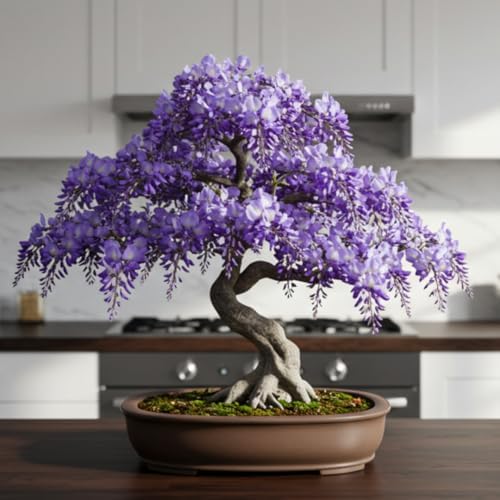 1 Weeping Wisteria Bonsai Tree Seedling for Planting - 1 Year Old Well Rooted Seedling - Starter for Bonsai Training or Outdoor Planting – Deciduous Flowering Vine Tree by CZGrain