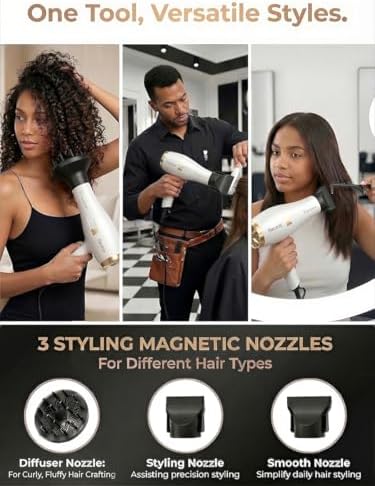 Professional Salon Hair Dryer with Diffuser, 1875W AC Motor - Image 6