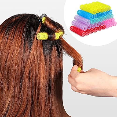 Syhood 36 Pcs Nylon Hair Roller Curler(0.6 x 2.4 Inch,Classic Colors Set) - Image 6