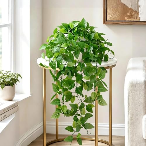 4Pcs Fake Hanging Plants, 32" Artificial Plants Greenery Pothos Ivy Vines - Image 3