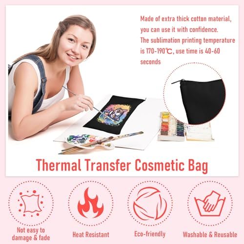 Legigo Blank Canvas Bags Zipper Pouch Makeup Bags Pencil Pouch Bulk - Image 3
