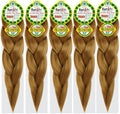Rast A fri Freed'm Silky Braid 52 Inch Pre-Stretched Braiding Hair | 100% Afrelle Modacrylic Fiber from Kanekalon | Soft Lightweight Hair for Box Braids & Twists, #27 Honey Blonde - 5 Pack by Rast+A+Fri