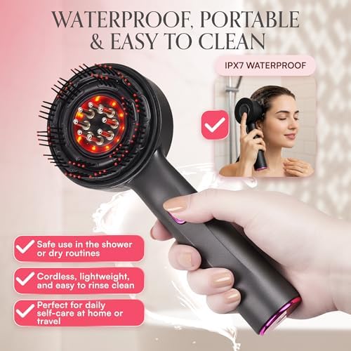 Satorix 3-in-1 Electric Scalp Massager – Cordless Head Massager & Hair Oil Applicator, with Easy-to-Clean Magnetic Oil Dispenser - Scalp Brush for Home & Travel, Women and Men - Image 6