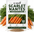 Scarlet Nantes Carrot Seeds for Planting | Sweet Crisp Roots | 100 Seeds by CZGrain