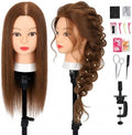 Mannequin Head 100% Real Human Hair 20-22" for Practice Cutting Bleaching by Opini
