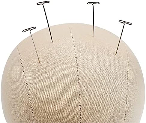 GEXWORLDWIDE GEX 21" Canvas Cork Wig Head with 55" Mannequin Tripod For Wig Making Cosmetology Hairdressing Display Training Doll Head Adjustable Alloy Stand - Image 6
