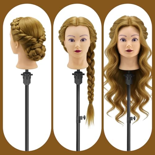 26" Mannequin Head with Hair for Hairdressing Training and Hair Styling - Image 6