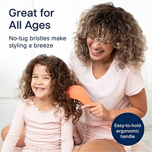 Crave Naturals Glide Thru Hair Brush - Detangler Brush for Curly, Straight, Wet or Dry Hair - Gentle Detangling Brusheses for Adults, Kids, Toddlers - Hair Accessories for Women, 7.5"x3" - Coral - Image 5