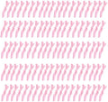 100 Pcs Alligator Hair Clip for Styling Sectioning - Salon Hair Clip for Thick Hair, Plastic Hair Styling Clip with Wide Teeth & Double-Hinged Design (Pink) by Unknown