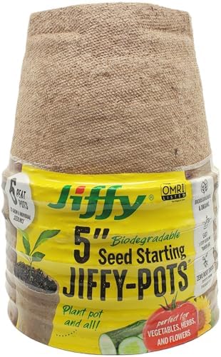 Jiffy Biodegradable Peat Pots for Seedlings, 5 Inch, 24 Pack - Image 2