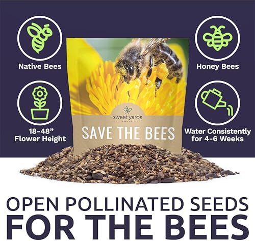 Bee Friendly Wildflower Seed Mix - Bulk 1 Ounce Packet - Over 7,500 Open Pollinated Seeds - Save The Bees! - Image 6