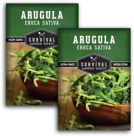 Arugula Seeds for Planting - Survival Garden Seeds (2 Pack) by SurvivalGardenSeeds