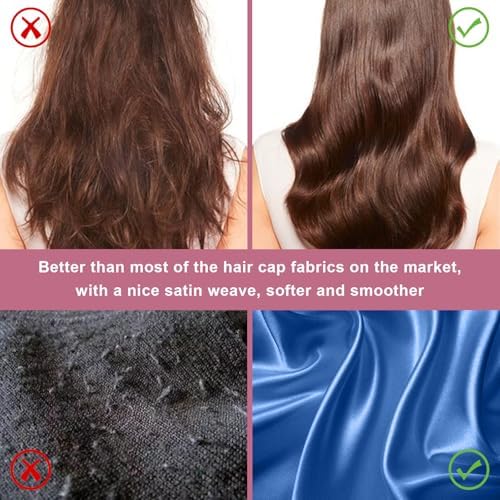 4Pcs Satin Bonnet Silk Bonnet, Hair Bonnet for Sleeping - Image 4