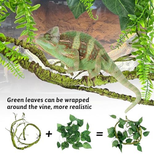Fake Reptile Plants for Tank, Bendable Snake Climbing Vines - Image 6