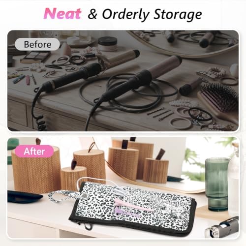 2-in-1 Heat Resistant Mat & Storage Bag with Pocket for Hair Tools - Image 6