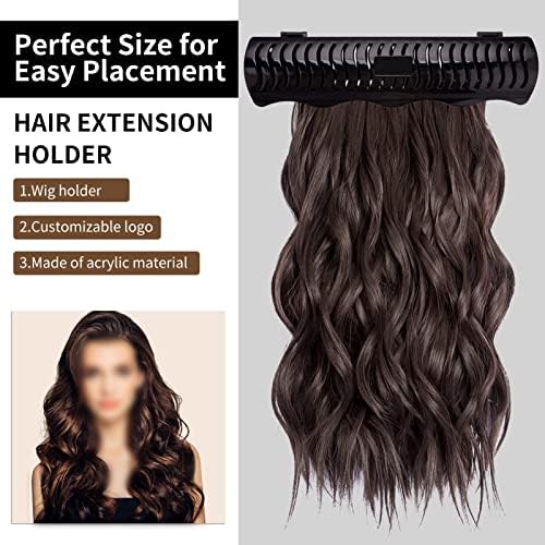 Hair Extension Holder Hair Extension Style Caddy Designed to Hold Clip-Ins, Tape-In’s, Micro Bundles and Sew-In Wefts While You Color, Wash, Style, Pack and Store (Black) - Image 7