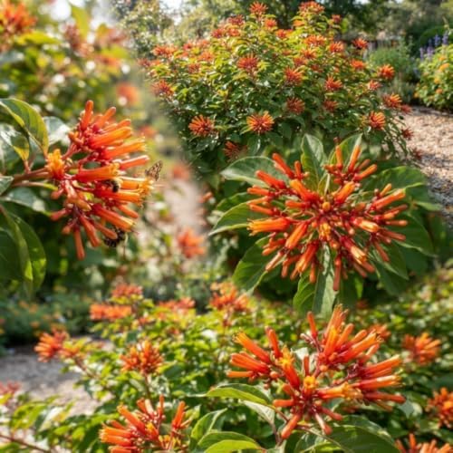 Set 2 Hamelia Firebush Live Plants, Red Orange Flowering Shrubs, 4-6" Tall - Image 6