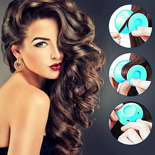 JANYUN 40 Pcs Pale Cyan Hair Rollers,Hair Styling Tools for Girl Women - Image 5