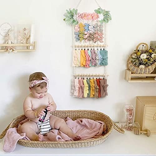 POVETIRE Headband Holder - Hair Bows Organizer & Display Storage Wall Hanging Decor for Baby Nursery & Toddler Girls Room - Image 6