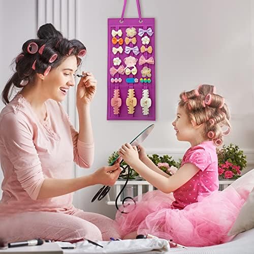 SMUK Hanging Hair Claw Clip Organizer - Large & Small Claw Clip Storage Display for Thick Hair, On Wall, Door, Wardrobe - Image 2