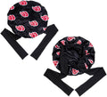 Silky Design Non Slip Bonnet with Tie Adjustable Women and Men Bonnets for Sleeping Comfortable Satin Fabric (Akat) by CrownLimitedSupply