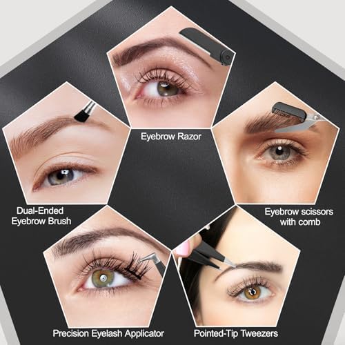 Eyebrow Kit for Men, 17 in 1 Tweezers for Women Facial Hair - Image 6