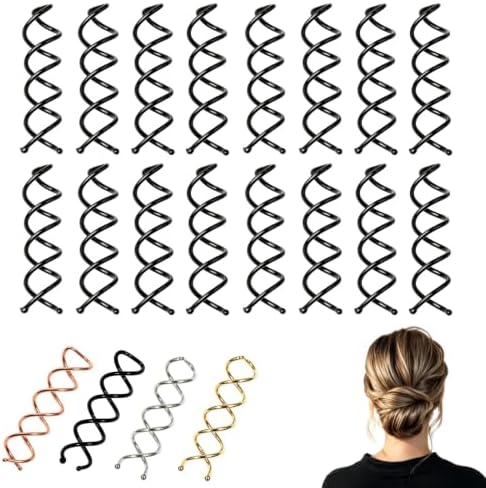 12 Pack French Twist Hair Braiding Tool, Spiral Hair Bun Maker & Twist Hair Styling Clip for Women Girls, Easy DIY Lazy Hair Curler Roller Braider Accessories (Black) by Elradin