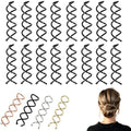 12 Pack French Twist Hair Braiding Tool, Spiral Hair Bun Maker & Twist Hair Styling Clip for Women Girls, Easy DIY Lazy Hair Curler Roller Braider Accessories (Black) by Elradin