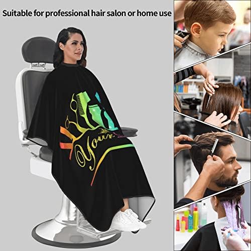 Barber Cape Hello Girl Gorgeous Glitters Eyelash Salon Apron Hair Cutting Cape Barbershop Kits For Women 55''X66'' - Image 6
