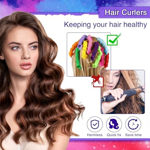 40 Pcs Heatless Spiral Curlers Kit No Heat Curlers Tools for Women - Image 3
