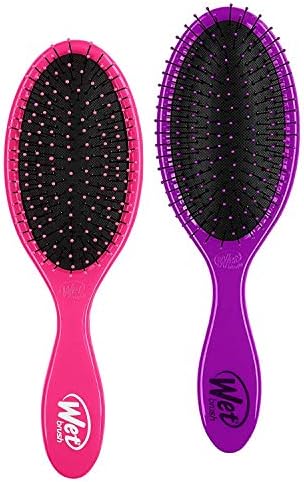 Wet Brush Original Detangler Hair Brush - Health and Peace (Pack of 2) - Exclusive Ultra-soft IntelliFlex Bristles - Glide Through Tangles With Ease For All Hair Types - Women, Men, Wet And Dry Hair by WetBrush