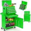 Dawmilon 5-Drawer Rolling Tool Chest, 2-in-1 Tool Box Organizer with Lockable Wheels, Sliding Drawers, and Detachable Top, Garage Workshop Tool Storage Cabinet, Green by Dawmilon