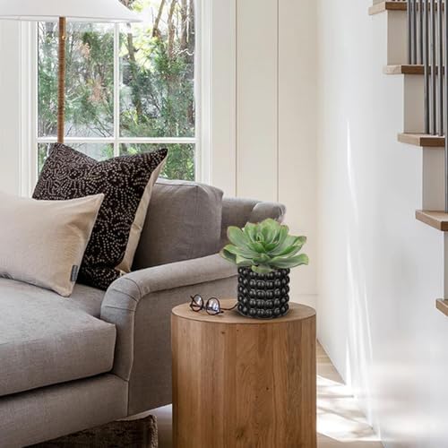 Briful Succulents Plants Artificial for Home Decor, Realistic Potted Fake Plant, Bubbled Plant Pot, Cute Succulents Faux Plant, Shelf Tables Decor, Modern Farmhouse Home Decorations - Image 4