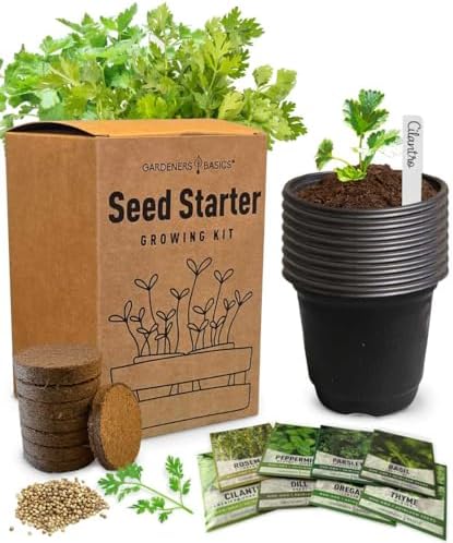 8 Herb Seed Starter Kit – Grow a Variety of Fresh Culinary Herbs – Non-GMO Heirloom Seeds, Complete Indoor & Outdoor Grow Kit, Perfect for Home Gardens & Cooking by GardenersBasics