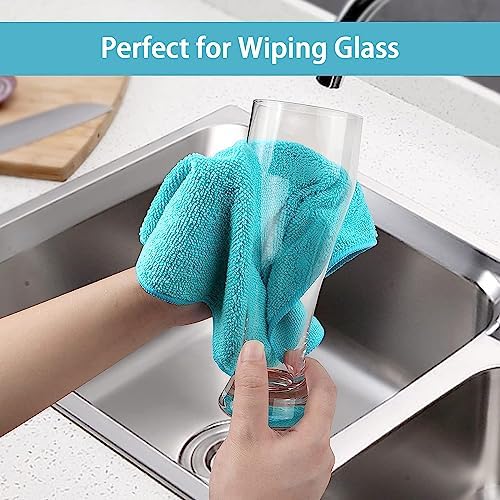 HOMEXCEL 8PK Microfiber Cleaning Cloth, Cleaning Rags for Home, 11.5x11.5in - Image 5