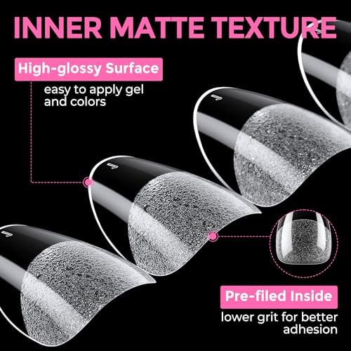 UNA GELLA Extra Short Almond Nail Tips 216Pcs X-Soft Gel Press on Nails - Image 7