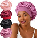4Pcs Silk Satin Hair Bonnets for Sleeping Women Men Sleep Cap by Originbuty