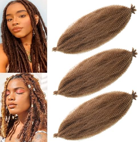 18 Inch Pre-Separated Springy Afro Twist Hair 3 Packs Pre-Fluffy Natural Curls are Perfect for Marley Crochet Hair Suitable for Black Women (30#, 18 Inch (Pack of 3)) by Celie