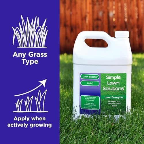Commercial Grade Lawn Energizer - Grass Fertilizer Booster with Nitrogen, Iron, Micronutrients - Liquid Turf Spray Concentrated Fertilizer- Any Grass Type - Simple Lawn Solutions (1 Gallon) - Image 3