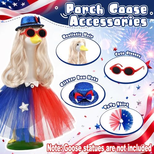 Porch Goose September Labor Day Outfit with Long Blonde Goose Wig - Image 2