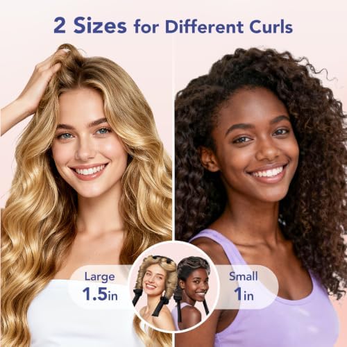 LitBear Heatless Curls Overnight, 2 Sizes of Soft Hair Rollers for Women with Bonnet to Sleep In, No Heat Hair Curlers Set with Scrunchies and Clips, for Long and Medium Hair (Black) - Image 2