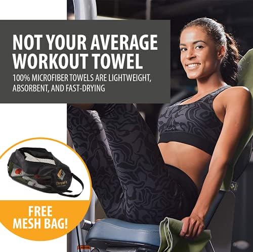 OlimpiaFit Quick Dry Towel - 3 Size Pack of Lightweight Microfiber Travel Towels w/Bag - Fast Drying Towel Set for Camping, Beach, Gym, Backpacking, Sports, Yoga & Swim Use - Image 2