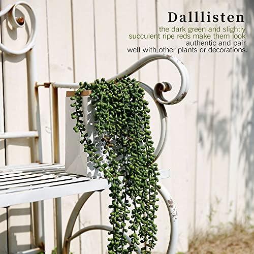 6 Pcs Artificial Succulents Hanging Plants, Fake String of Pearls Greenery Plants, Decoration for Wall, Home, Backdrop, Garden, Indoor and Outdoor - Image 5