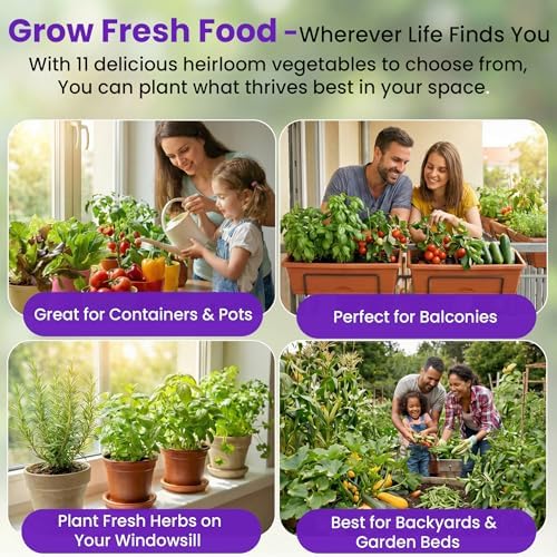 11 Heirloom Seeds for Planting Vegetables and Fruits, 4800 Survival Seed Vault and Doomsday Prepping Supplies, Gardening Seeds Variety Pack, Vegetable Seeds for Planting Home Garden Non GMO - Image 7