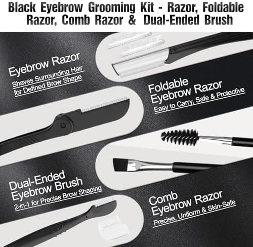Eyebrow Kit for Men, 17 in 1 Tweezers for Women Facial Hair - Image 4